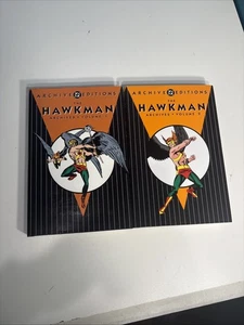 DC Archive Editions The Hawkman Volume 1 & 2 HC OOP RARE Hawkgirl Justice League - Picture 1 of 5