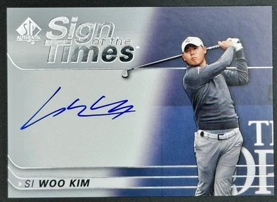 SI WOO KIM AUTO  2021 Upper Deck SP Authentic SOTT-SK Sign Of The Times PGA - Image 1 of 2