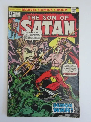 THE SON OF SATAN #2 VG- 1975 MARVEL COMICS DAIMON HELLSTROM DEMON WAR MCU BRONZE - Image 1 of 3