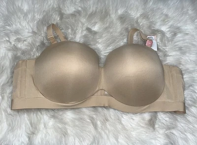 Cacique Comfort Bliss sin tirantes para mujer 50C beige con aros cobertura completa nuevo con etiquetas Foto 1 de 4