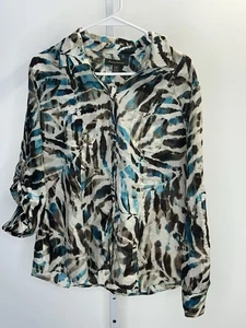 Tommy Bahama Damenhemd mehrfarbig Blumenmuster Baumwolle Seide, Größe Large.  2S - Bild 1 von 8