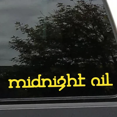 MIDNIGHT OIL. CAR STICKER. VINYL DECAL. 231.5mm x 38mm