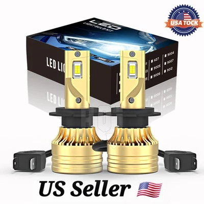 For Land Rover Discovery 2003-2004 Pair H7 LED WHITE Headlight Hi Low Beam Bulbs — 第 1/4 张图片