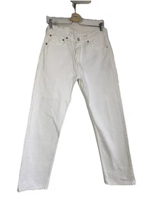 Vintage Levi's 501 Made in USA Herren Weiß gerades BeinJeans W32 L30 #BB - Bild 1 von 6