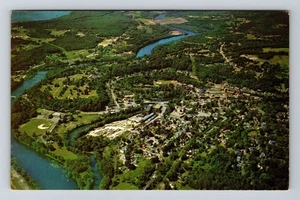 Franklin NH-New Hampshire Luftaufnahme Stadtansicht Vintage Souvenir Postkarte - Bild 1 von 2