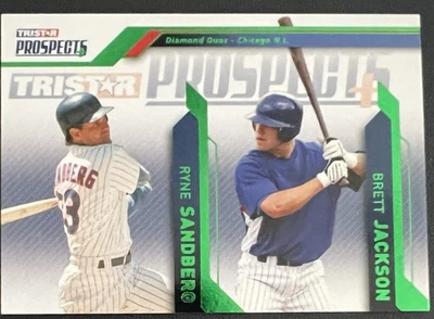 Ryne Sandberg/Brett Jackson /25 2009 Tristar Prospects Green Diamond Duos - Image 1 of 3