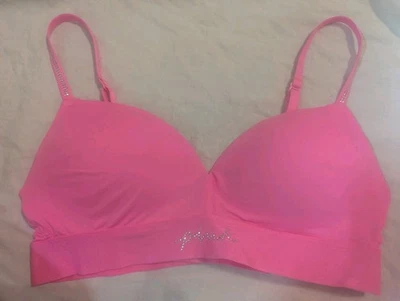 Pink Rhinestone, Neon Pink Bra Size 36 B ,Euc - Image 1 of 4
