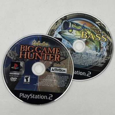 Cabela's Big Game Hunter & Monster Bass Sony Playstation 2 PS2 discos solo probados Foto 1 de 3
