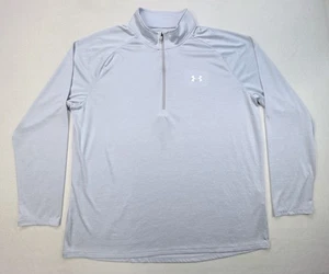 Under Armour Pullover Men 2XL Gray 1/4 Zip Lightweight Jacket Loose - Picture 1 of 10
