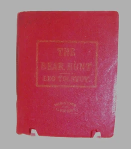 Ancien "La chasse à l'ours et autres histoires" de L. Tolstoï - Petite bibliothèque en cuir - Photo 1/7