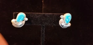 Pendientes de plata esterlina de colección firmados por Zuni Dan Simplicio - Imagen 1 de 7