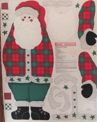 Vintage Daisy Kingdom Santa Door Panel 43" Tall Cut and Sew Fabric  - Image 1 of 4