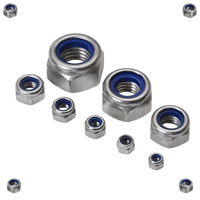 Sicherungsmutter Selbstsichernde Muttern DIN 985 Edelstahl A2 V2A A4 M2-M24 - Bild 1 von 2