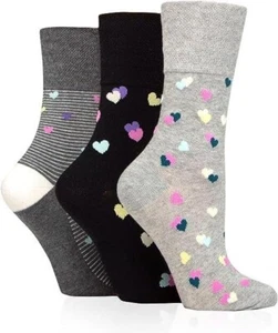 3 Paar Damen Gentle Grip® Waben Top weiche nicht elastische Diabetikersocken UK 4-8 - Bild 1 von 2