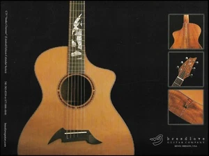 Breedlove C25 Snake Charmer 2006 calendario serie guitarra acústica anuncio - Imagen 1 de 3