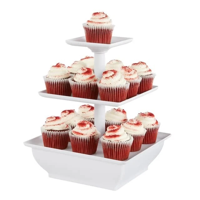 Soporte plegable de postre para pastel de nivel con base de fiesta de almacenamiento automático cupcake Foto 1 de 3