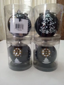 Boston Bruins 4 Christmas Ornament Lot, The Memory Company, New W/Tags - Picture 1 of 4