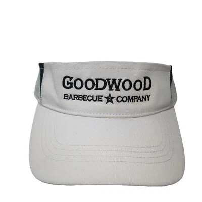 Goodwood Barbecue Company Strapback Visor Hat White One Size Sport-Tek - Image 1 of 4