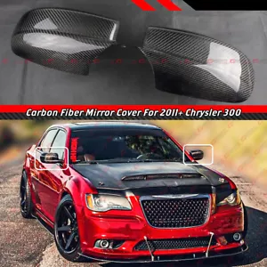 CUBIERTA DE ESPEJO LATERAL DE FIBRA DE CARBONO REAL 2011-21 CHRYSLER 300 ADICIONAL SUPERPOSICIÓN - Imagen 1 de 4