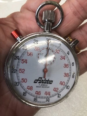 Vintage ARISTO 7 Joias RELÓGIO DE PARADA Fabricado na Suíça Resistente a Choques FUNCIONA COMO PRETENDIDO - Imagem 1 de 4