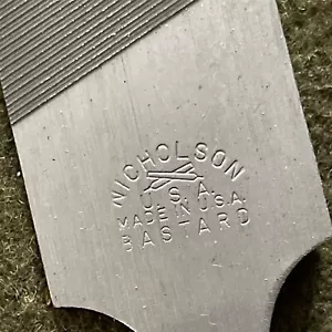 Nuevo de Lote Antiguo Cuchillo Nicholson 12" Archivo Bastardo 🇺🇸 con Borde Seguro EE. UU. Nuevo - Imagen 1 de 12