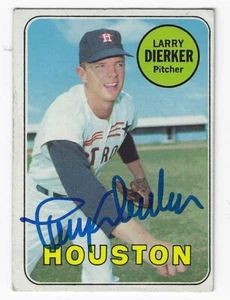 Autographed LARRY DIERKER Houston Astros 1969 TOPPS card #411 w/COA - Picture 1 of 1
