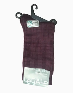 1 Pair Legale Women's Microfibre Espresso Crew Dress Patterned Socks Size 9-11 - Picture 1 of 2