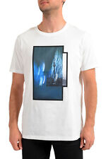 Hugo Boss Mens T-shirt White Size 2xl Graphic Tee Dinge Crewneck #272