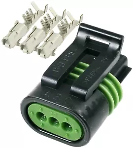 Delphi Metri-Pack 3-PIN Female 150.2 Series Connector w/16 18 GA Terminals - Picture 1 of 4