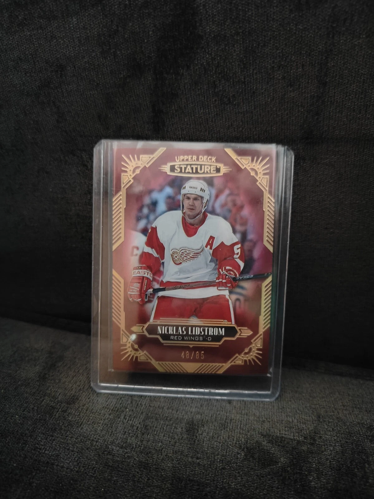 2020-21 Upper Deck Stature Red Nicklas Lidstrom /85 Detroit Red Wings HOF