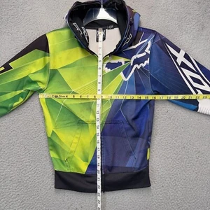 Fox Racing Hoodie Sweatshirt Boys Medium Full Zip Hood Motocross Racing FLAWS - Picture 1 of 12