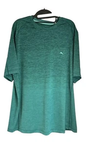 Tommy Bahama Shirt Island Zone Teal Ombre Tropic Crew Shirt Size Small New - Picture 1 of 9