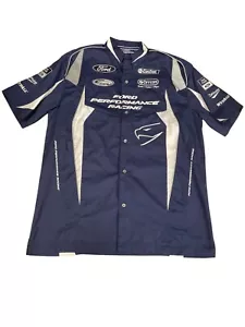 Vintage Ford Performance Racing FPR Shirt Mens Large Blue Button-Up V8 Supercars - Picture 1 of 11