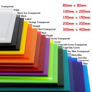 1Pcs Colored Acrylic Glass Slice Thickness 2.3mm Cut Panel Window Multiple Sizes - Picture 1 of 9
