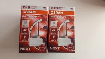 2x OSRAM D1S NIGHT BREAKER LASER NEXT GEN faros de xenón lámparas 66140XNN - Imagen 1 de 4