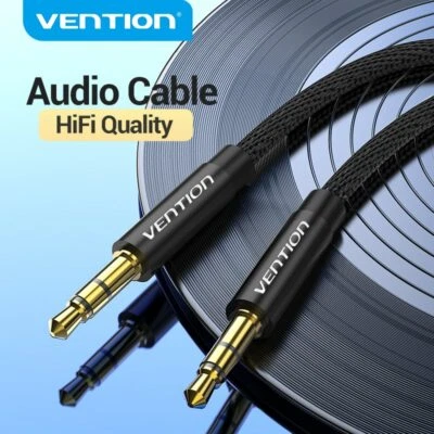 Aux Lead SHIELDED Headphone Cable Stereo 3.5mm Jack to Jack Audio Male to Male - Image 1 of 4