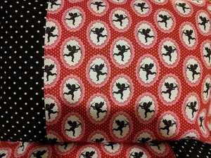 Cupid pattern 100% new Cotton handmade Pillowcase one pair - Picture 1 of 4