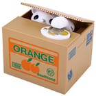 White Kitty Cat  Mischief Coin Stealing Musical Bank. US Seller Free Ship