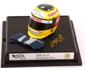 MATTEL HOT WHEELS 26139 HELMET CASCO RALPH SCHUMACHER GP 2000 1/8 F1 SCALE MODEL - Foto 1 di 3