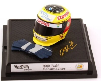 MATTEL HOT WHEELS 26139 HELMET CASCO RALPH SCHUMACHER GP 2000 1/8 F1 SCALE MODEL - Immagine 1 di 3