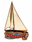 Vintage Old 'Stratton' Earlsferry Sailing Boat Souvenir Enamel Brooch Badge