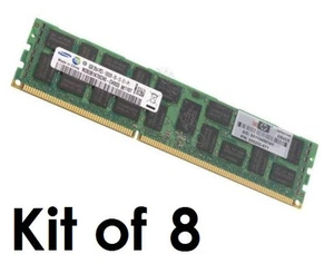 8x HP 8GB 500205-071 595097-001 HP 500662-B21 KTH-PL313/8G ECC RAM PC3-10600R - Afbeelding 1 van 1