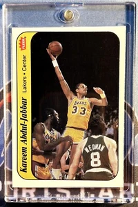 Kareem Abdul-Jabbar Los Angeles Lakers 1986 Fleer Sticker #1 Authentic Min Size - Picture 1 of 3