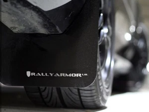 Rally Armor UR Black w/ White Logo Mud Flaps for Subaru Impreza WRX STI 02-07 - Picture 1 of 2