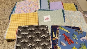 GRAN LOTE DE CUADRADOS DE DIJE DE ALGODÓN 5" COLORES Y DISEÑOS SURTIDOS LOTE #281 - Imagen 1 de 7