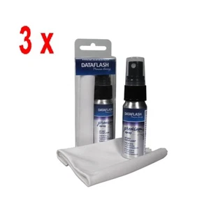 279,33€/L - 3x DATA-FLASH Smartphone-Reinigungsset 25ml Spray + Mikrofasertuch - Afbeelding 1 van 1
