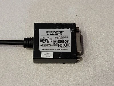 Mini DisplayPort to DVI adapter Tripp-Lite | 6" - Image 1 of 3