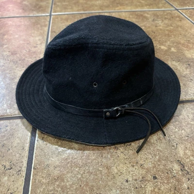 Vintage Stetson Casual Crusher Hat Felt Fedora Hat Size 7 - 7 1/8 Black - Image 1 of 4