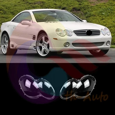 ✈ Cubierta de faro izquierdo y derecho para Mercedes-Benz W230 R230 SL500 SL600 2003-2008 Foto 1 de 4