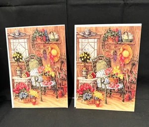Cape Cod Shed by Barbara Mock (2) blank Note Cards-Unused #3312 - Picture 1 of 2